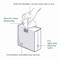Tork Light Duty Cleaning Cloth Pop Up Box, 1-Ply, 8.3 x 16.1, White, 120 Cloths/Pack, 10 Packs/Carton, 10PK 500176 - alternate 2